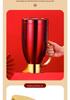 Festive Red Wedding Thermos Flasks Pair - 304 Stainless Steel Hot Water Kettle Gift Set