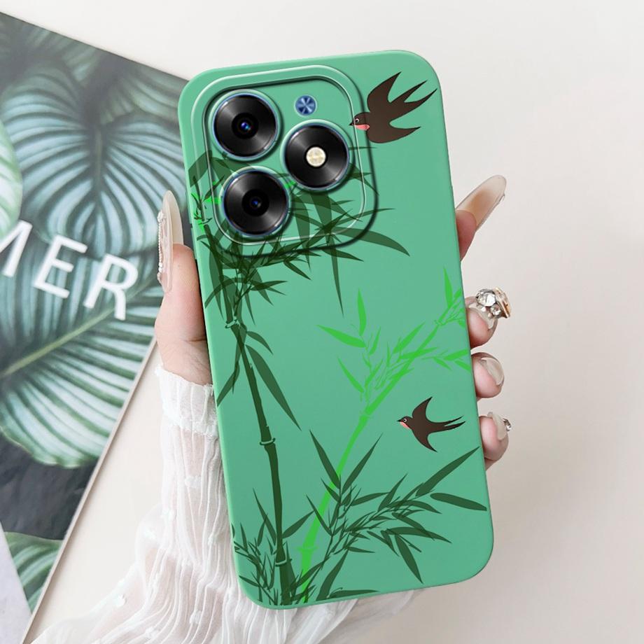 For Tecno Spark Go 2024 Case Tecno Spark 20c 20 Pop 8 Funda Aesthetic Cartoon Panda Rabbit Camera Protection Matte Soft Cover
