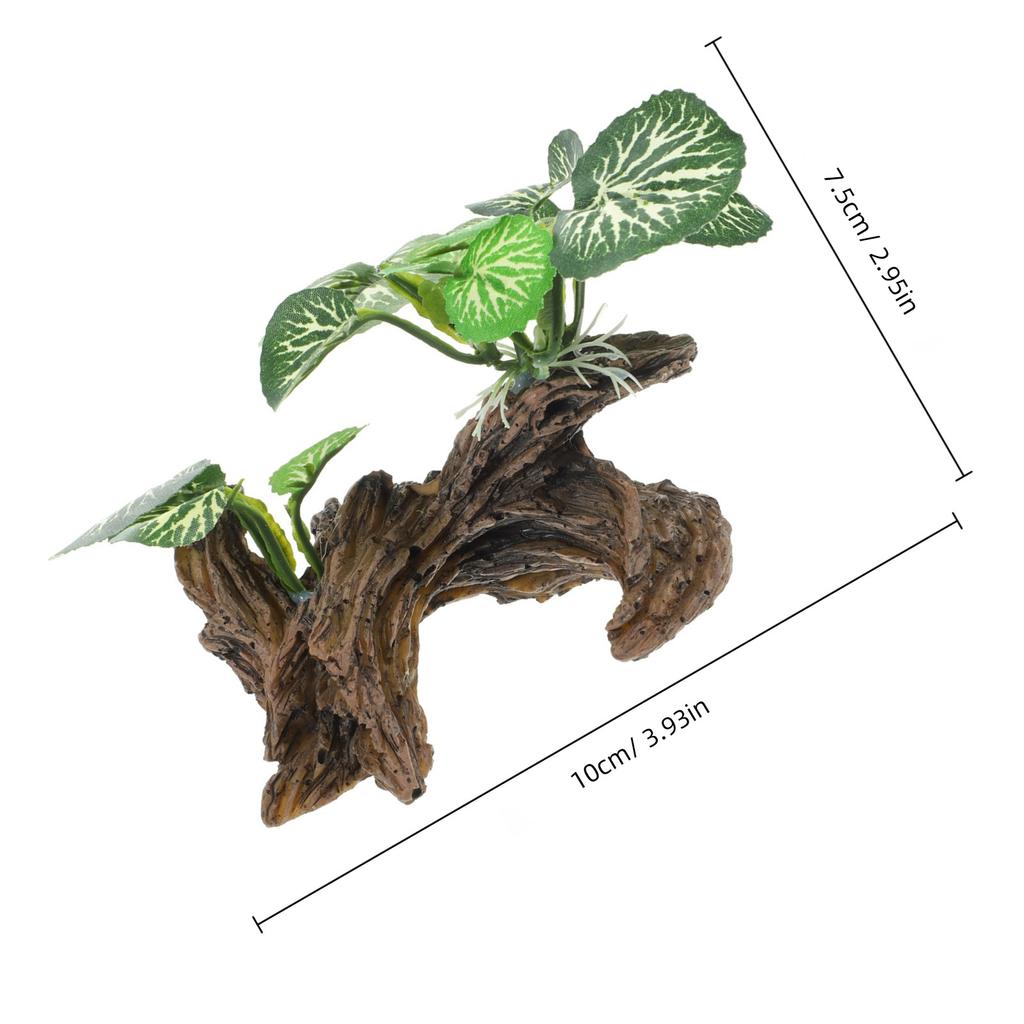 Realistic Reptile Plants Ornament for Terrarium Rainforest Plant Decor Artificial Plant for Reptile Habitat Fish Tank Decoration