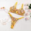 See Through Exotic Sets for Women Sexy Floral Fancy Lingerie Lace Embroidery Fairy Seamless Tulle Underwear Fahion Bilizna Set
