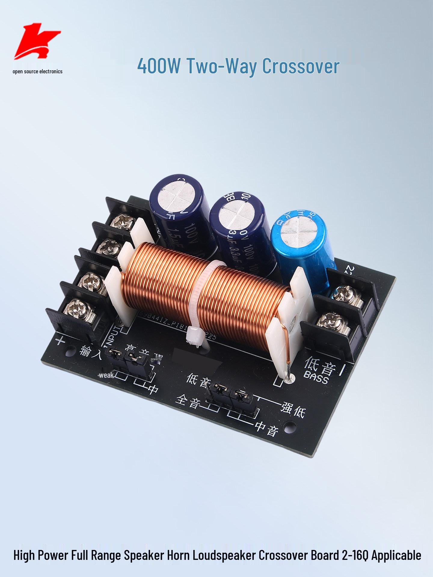 

400W Dual-Frequency Adjustable Hi-Fi Audiophile Speaker Crossover Board