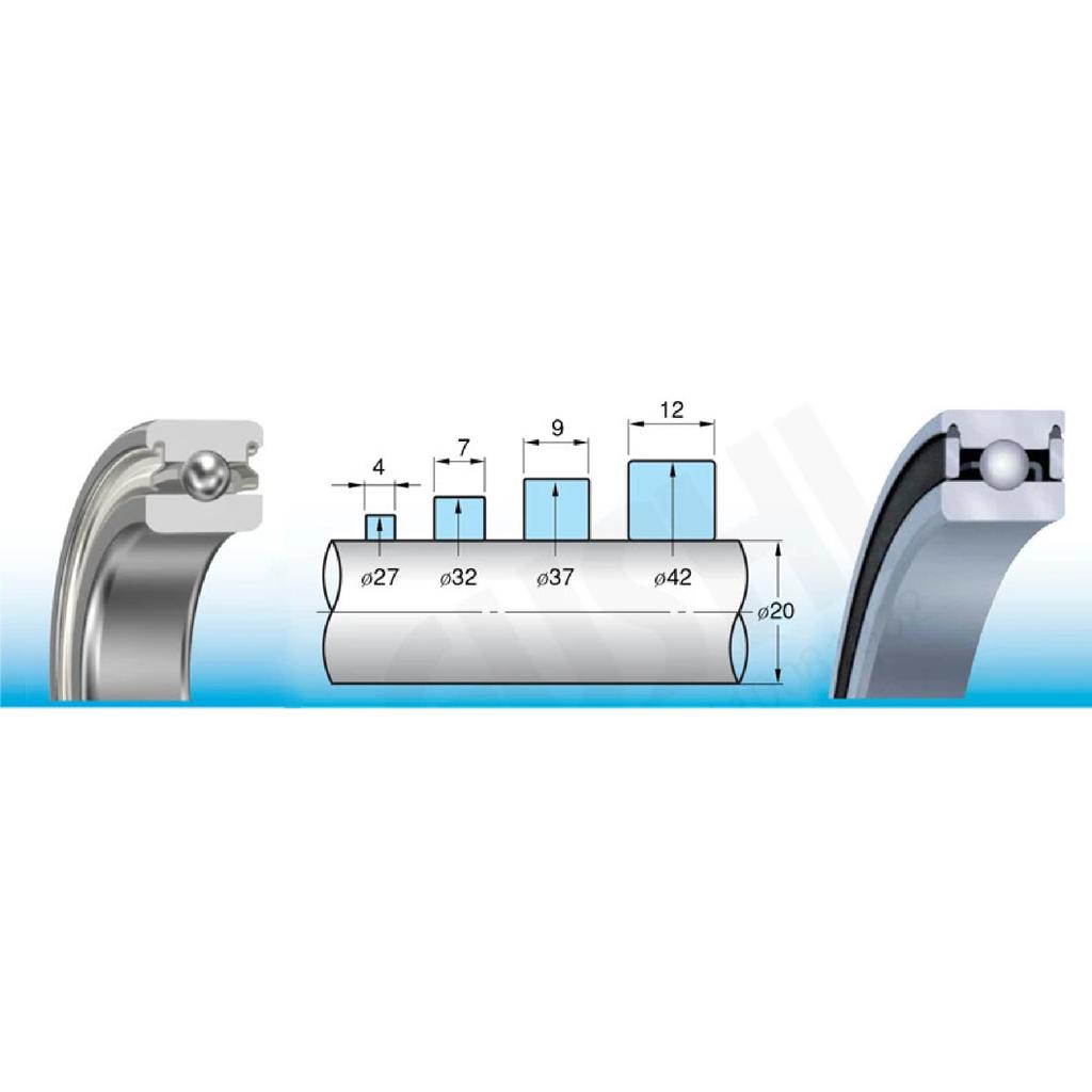 6806-2RS Bearing 10PCS 30x42x7 Mm ABEC-1 Thin Section 6806 2RS Ball Bearings 6806RS 61806 RS