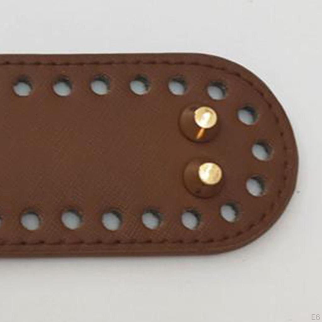 18x5cm 7.09x1.97 Inch Crochet Bag Bottom Leather Bottoms for Bags Cushion Base with Holes and