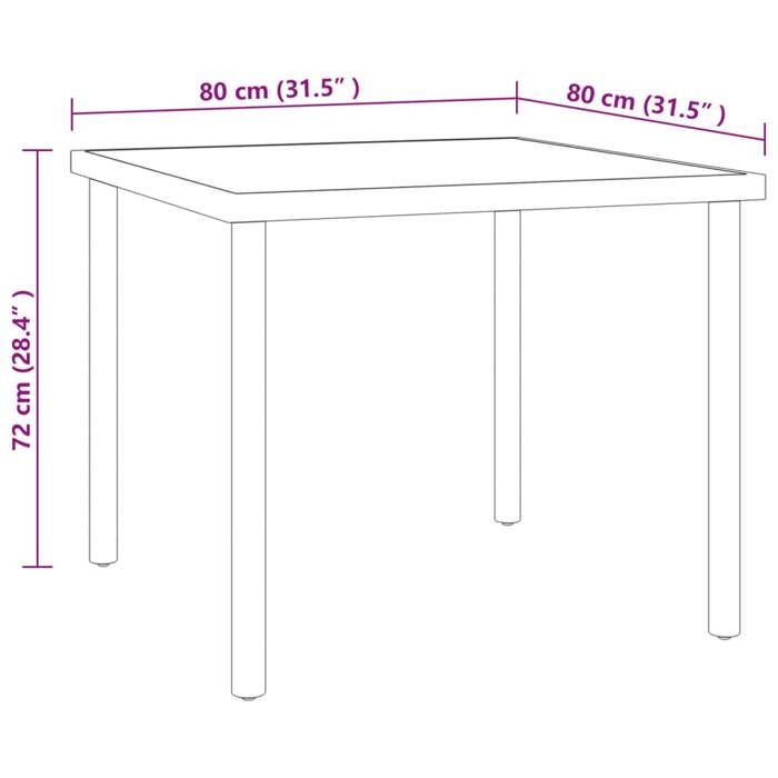 VidaXL Ensemble de Salle à Manger d'Extérieur 3 pcs Mobilier à Dîner de Patio Table et Chaises de Repas de Terrasse Mobilier 3073512