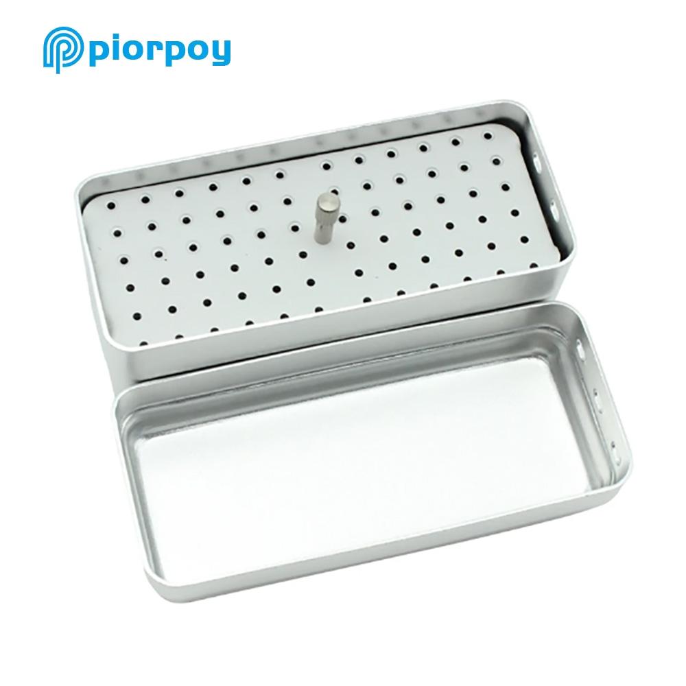 

PIORPOY 72Holes Dental Files Box Disinfection Sterilizing Storage Case Bur Holder Stand Dentistry Organizer Odontologia Tools серебряный