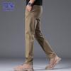 ROMON Men's Business Casual Straight-Leg Pants