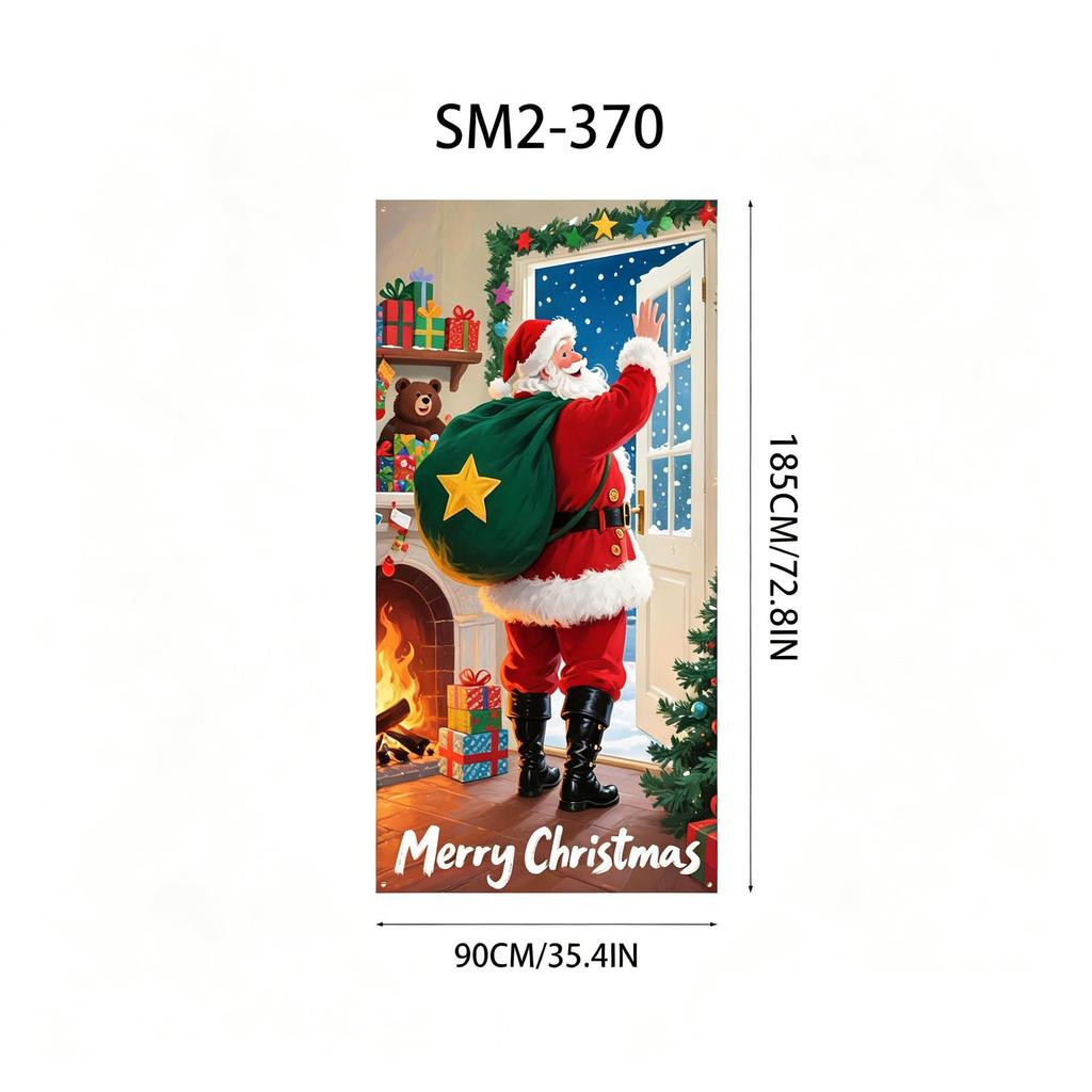 Santa Claus Christmas Hanging Cloth Background Decoration