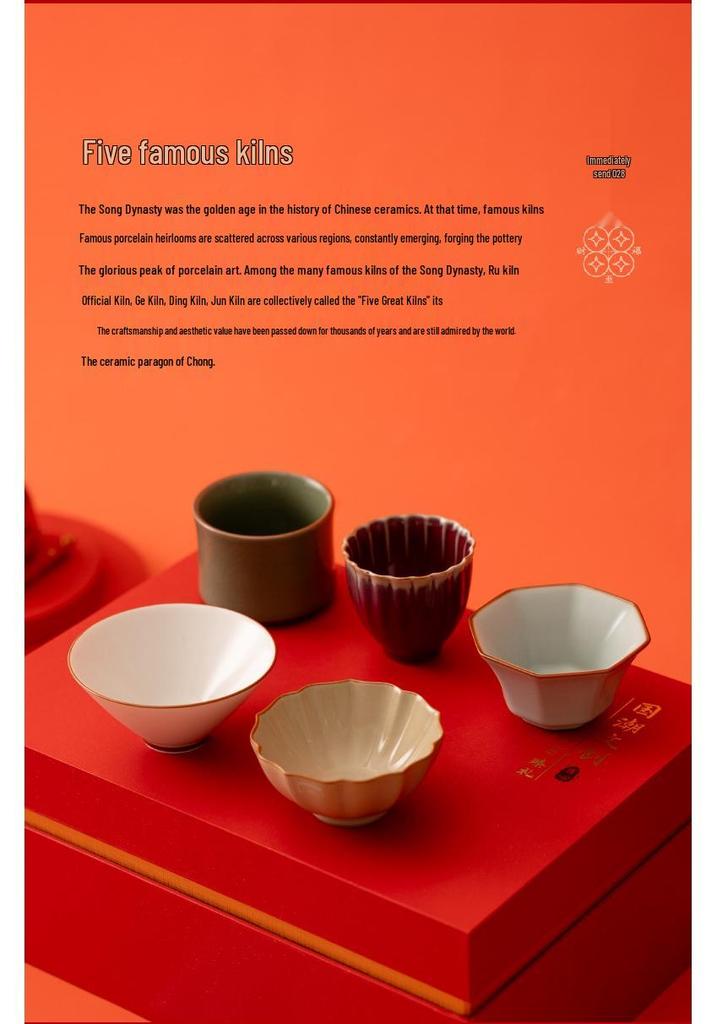 2026 Year of the Horse Cultural Gift Set: Ceramic Tea Cup, Ornament, Piggy Bank Souvenir