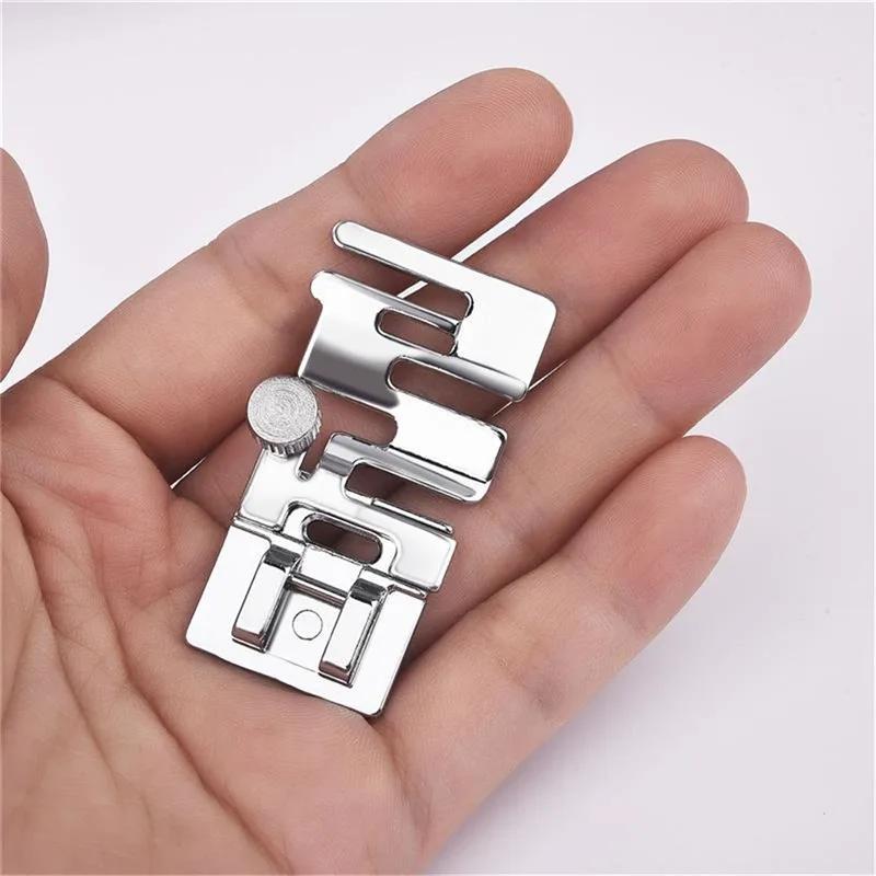 2Pcs Sewing Machine Parts Foot Presser Foot Rolled Hem Feet Elastic Cord Band Fabric Stretch DIY Sewing Accessories