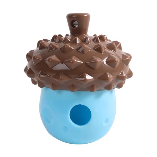 Dog Treat Dispenser Toy Squeaky Interactive Dog Chew Toy Dog Puzzle Toy for Puppy Teething Brain Training Teeth Cleaning