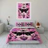 "Butterfly Skull Gothic Decor Set" Soft Comfortable Duvet Cover Bedding Set Included 1*Duvet Cover & 2*Pillowcases Gift