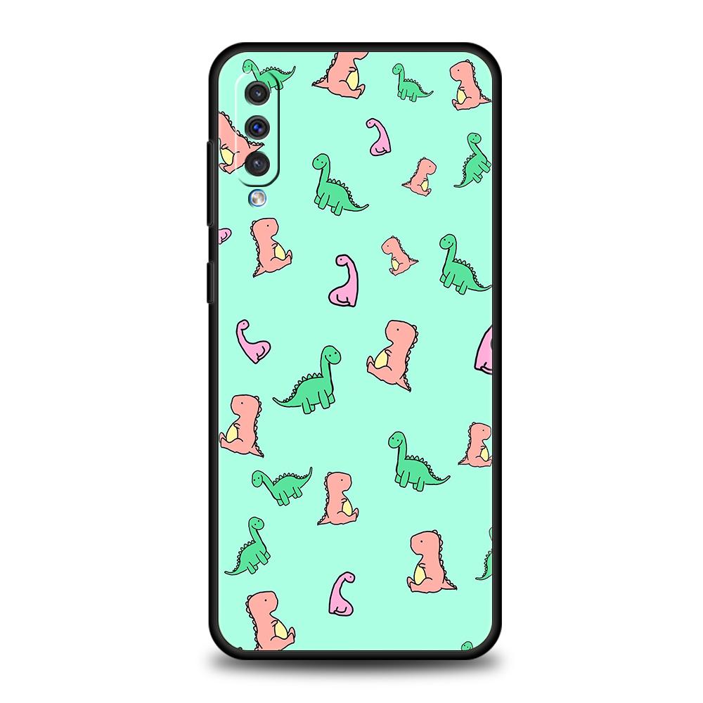 Cute Dinosaur Bear Couple Case For Samsung A15 A13 A51 A71 A41 A31 A21S A03S A05 A12 A32 A52 A22 A23 A25 A33 A53 A73 5G Cover