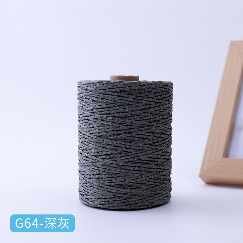 150g Baumwoll-Raffiagarn Natur zum Handstricken Häkeln Sommer Strohhüte Sandalen Haken Taschen Papiergrasfaden 1 Knäuel\=280M