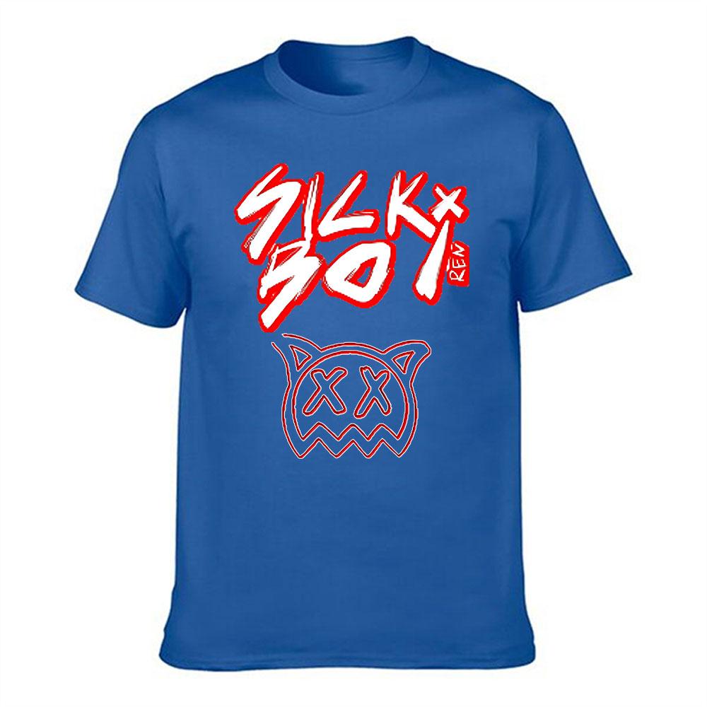 Unisexs Cotton TShirt with SICKO Graphic Print Casual Crew Neck Short Sleeve Tee for Streetwear Style Breathable Daily Top