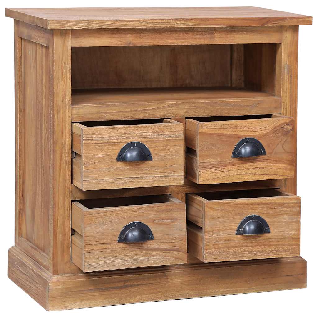 Side Table Cabinet 60 x 30 x 60 cm Solid Teak Wood
