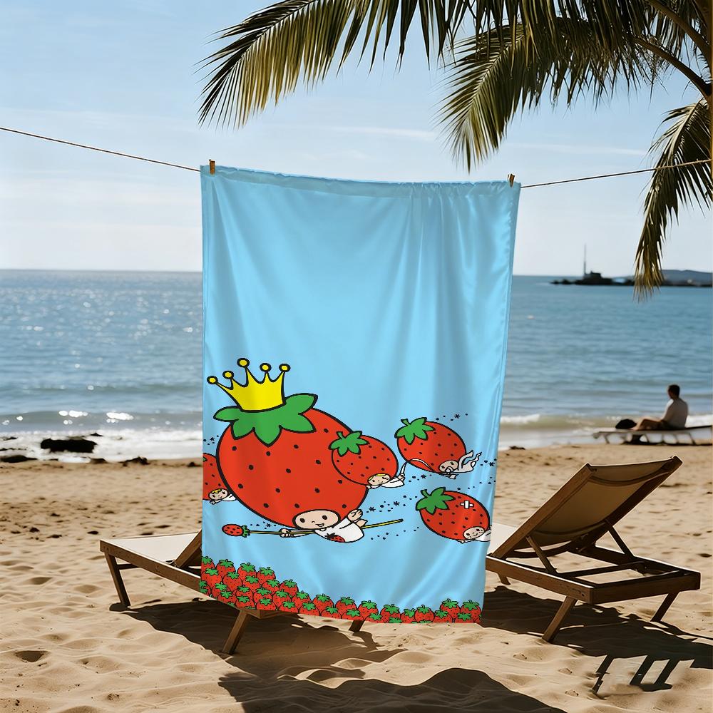 S-strawberry cute K-king Towel Beach Quick Dry Soft Pool Towels Gift for Travel Gym Shower Camping sports