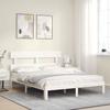 VidaXL Bed Frame with Headboard White 160x200 Cm Solid Wood 3193542