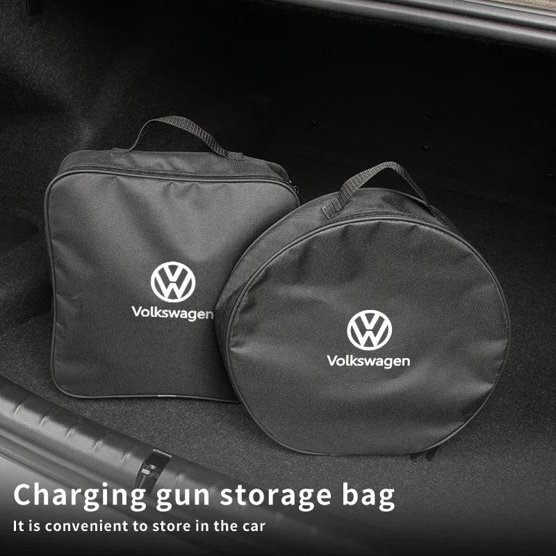 2026 Hot For Volkswagen VW EV Car Charging Cable Storage Box Charger Cables Carry Bag Trunk Organizer For Volkswagen VW Scirocco
