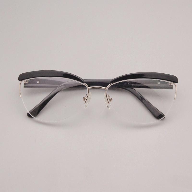 Butterfly Large Frame Half-Frame Glasses for Women - Cross-Border European and American Fashion Eyewear.