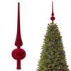 Long Pointed Flocking Plastic Christmas Tree Toppers Portable Easy Setups Festival Ornament for Indoor Decorations