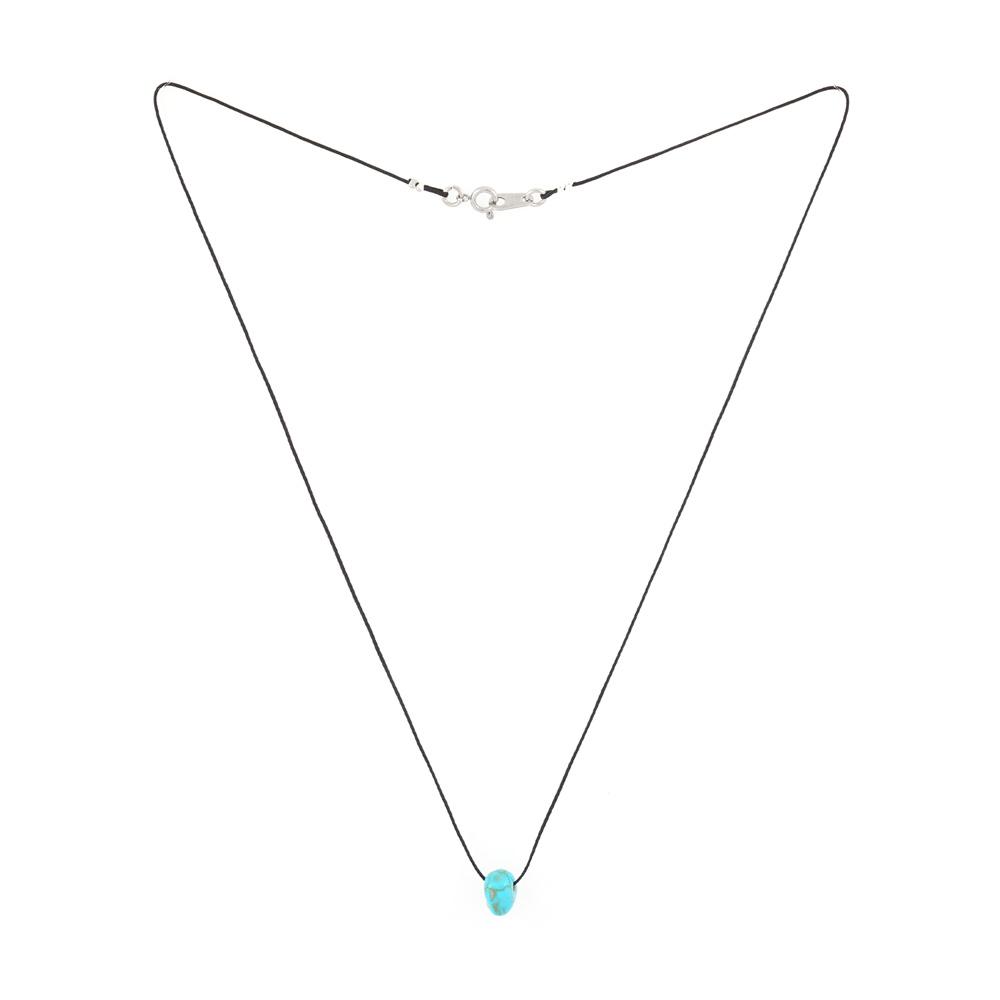 Jbans Classic Turquoise Point Line Necklace (J2302-An127_Bk)