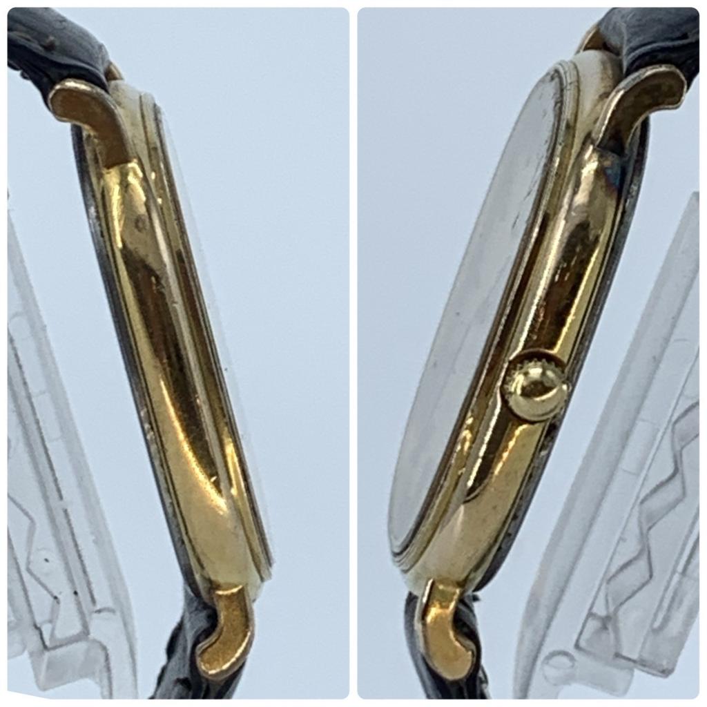 New Batteries Working Good LONGINES 960-6082 Quartz Battery Powered Square Gold Dial Stainless Steel Men's Watch 2-Hand Lightly Cleaned