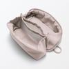 MUJI Wrinkle Nylon 11 x 6 x 84475788 Wide-Opening Pouch, Pink, Small, Approx. 3.5 cm,