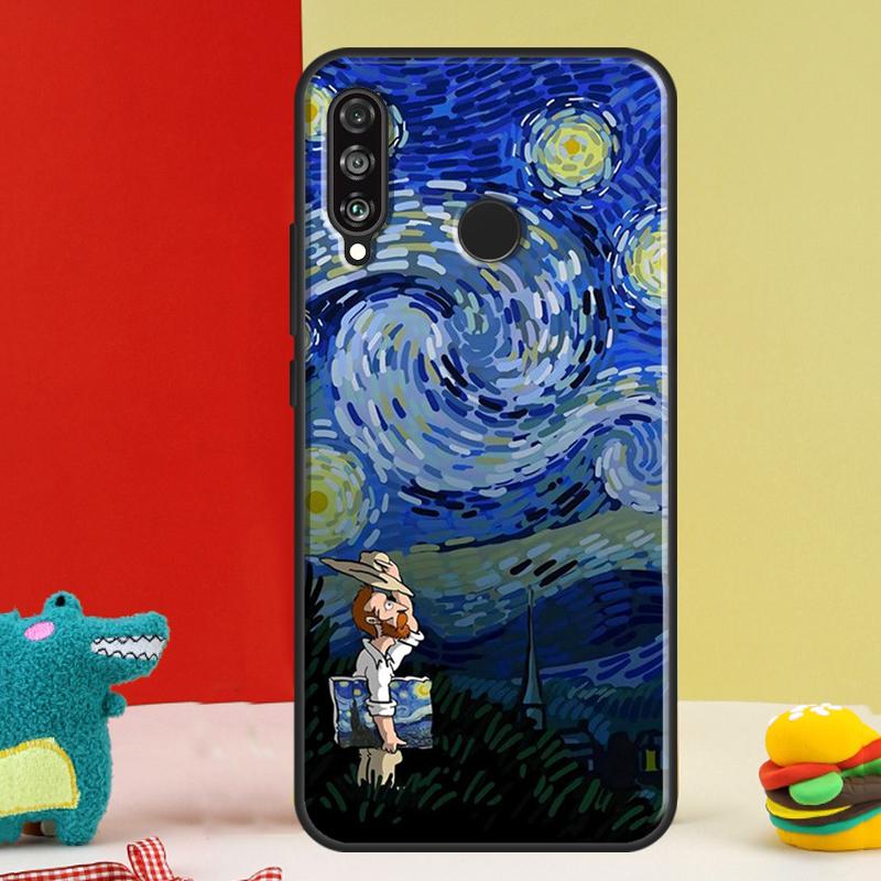 Van Gogh Starry Sky For Huawei Nova Y91 Y90 Y60 Y70 Y72 Y61 9 10 SE 12i 12s 11i 5T P60 Pro P20 P30 P40 Lite Case