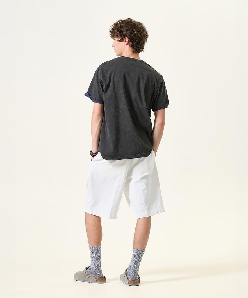 Guson Pigment-Dyed Short Sleeve T-Shirt - Black