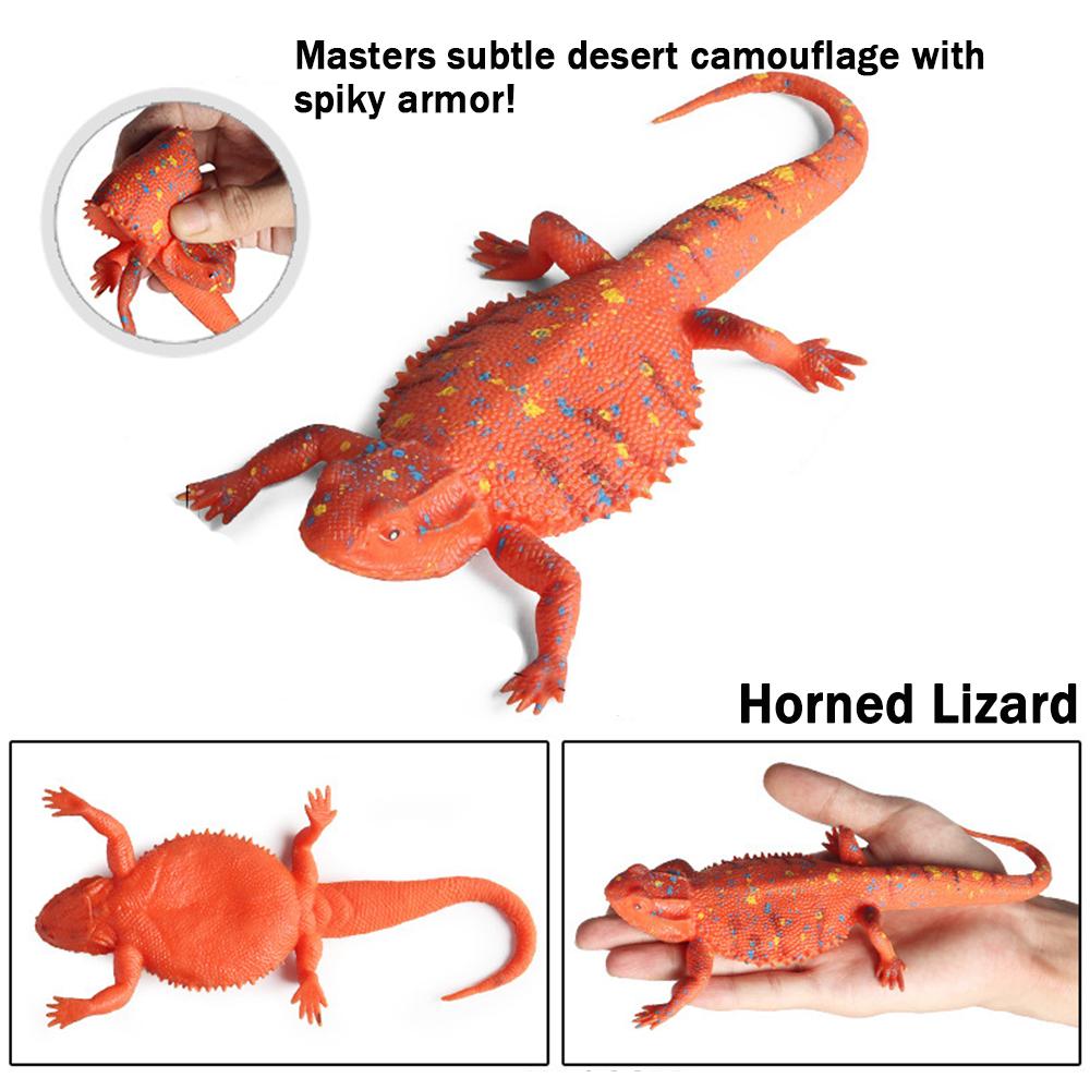 TPR Gerçekçi Kertenkele Oyuncak, Yüksek Kalite, Yumuşak Dayanıklı Yıkanabilir Ultra Detaylı Tasarım, Doğum Günü, Noel ve Okula Dönüş Hediyesi