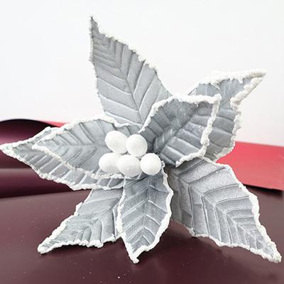 Weihnachtsfeier, Flanell-Weihnachtsblumen, Weihnachtsschmuck, Simulationsblumen, Weihnachtsbaum
