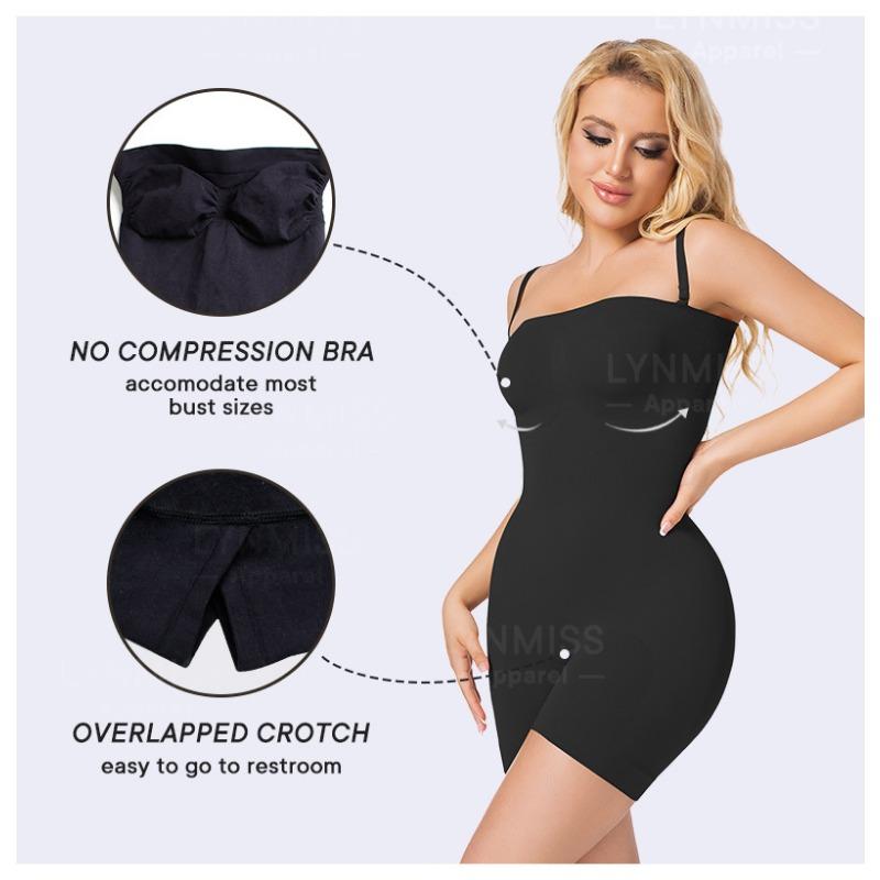 Women Seamless Strapless Detachable Strap One Piece Shapewear Bodysuit