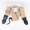 Adjustable Guitar Strap Embroidered Print Ethnic Style Guitar Strap For Folk Electric Guitar Bass Ukulele Guitar Accessories