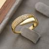 European & American Alloy Geometric Diamond Women's Adjustable Ring Jewelry