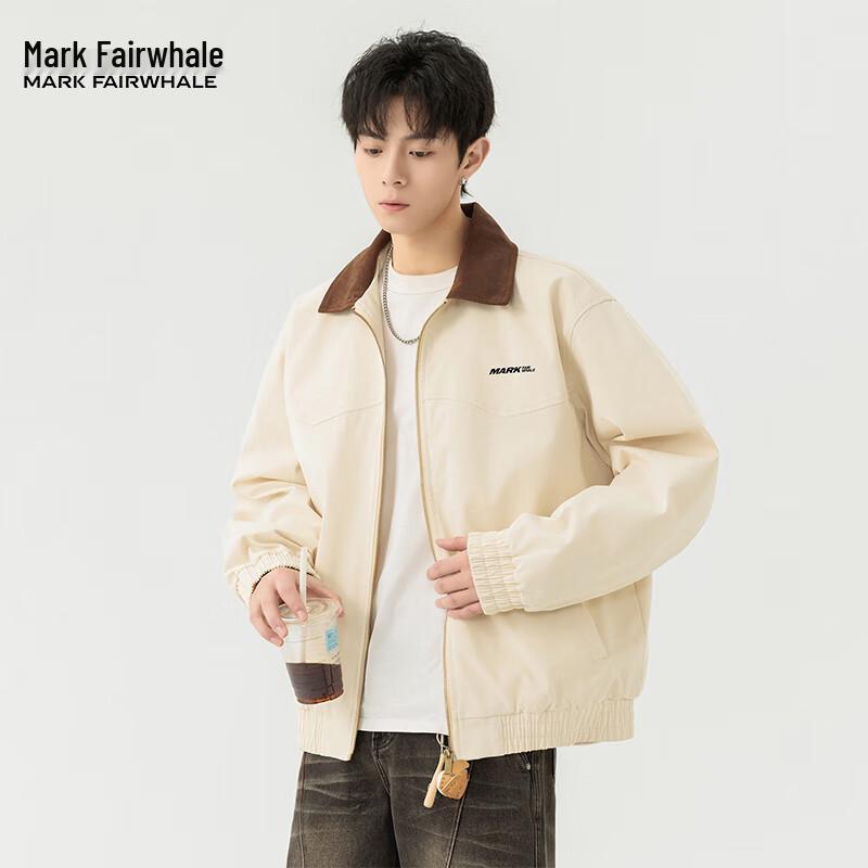 

Mark Fairwhale Men s 2025 Autumn Trendy Colorblock Lapel Jacket XL