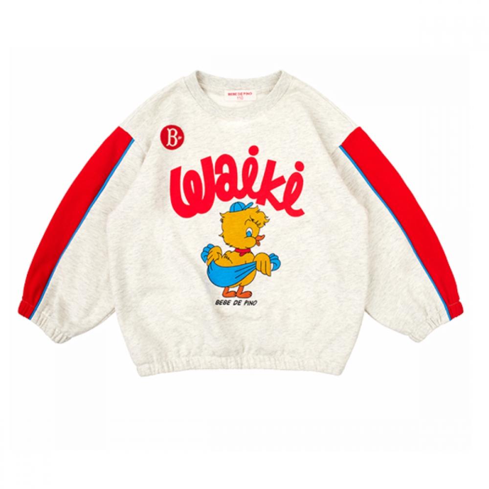 Bebe De Pino Waiki Color Block Sweatshirt Bp51mr327 oatmeal/100