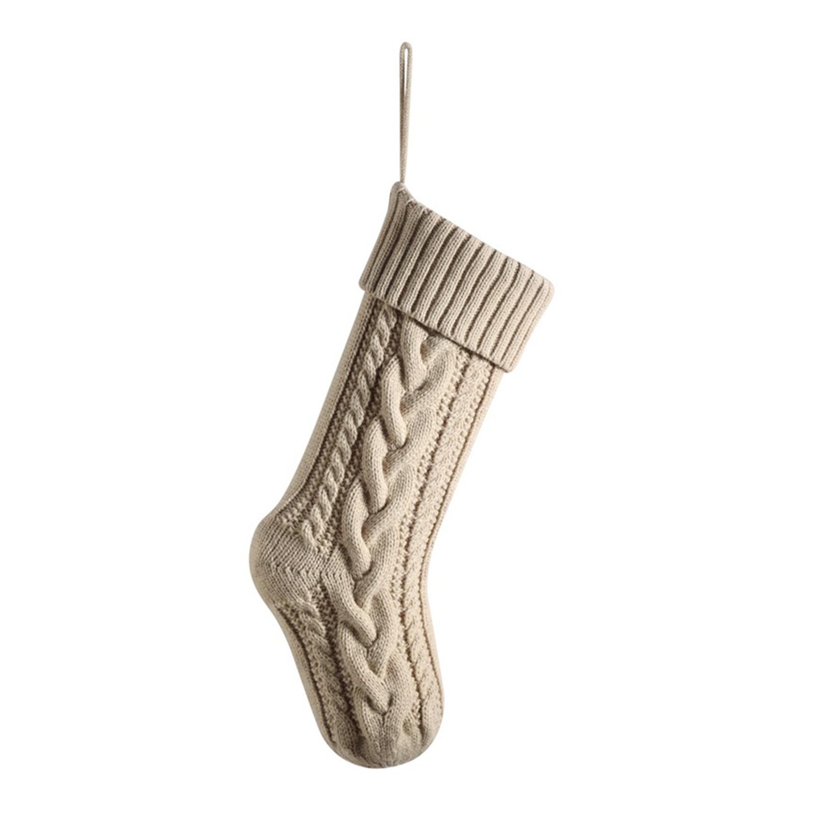 13Colors Christmas Big Stocking 46CM Knitted Stocking, Used For Hanging Christmas Trees, Family Party Decoration 46cm