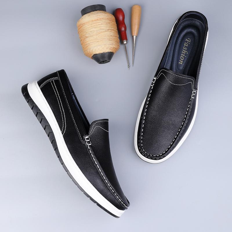 Fashion High Quality Men's Genuine Leather Loafers Handmade Male Slip On Shoes Classic Moccasins Casual Walking Flats Driving Footwear