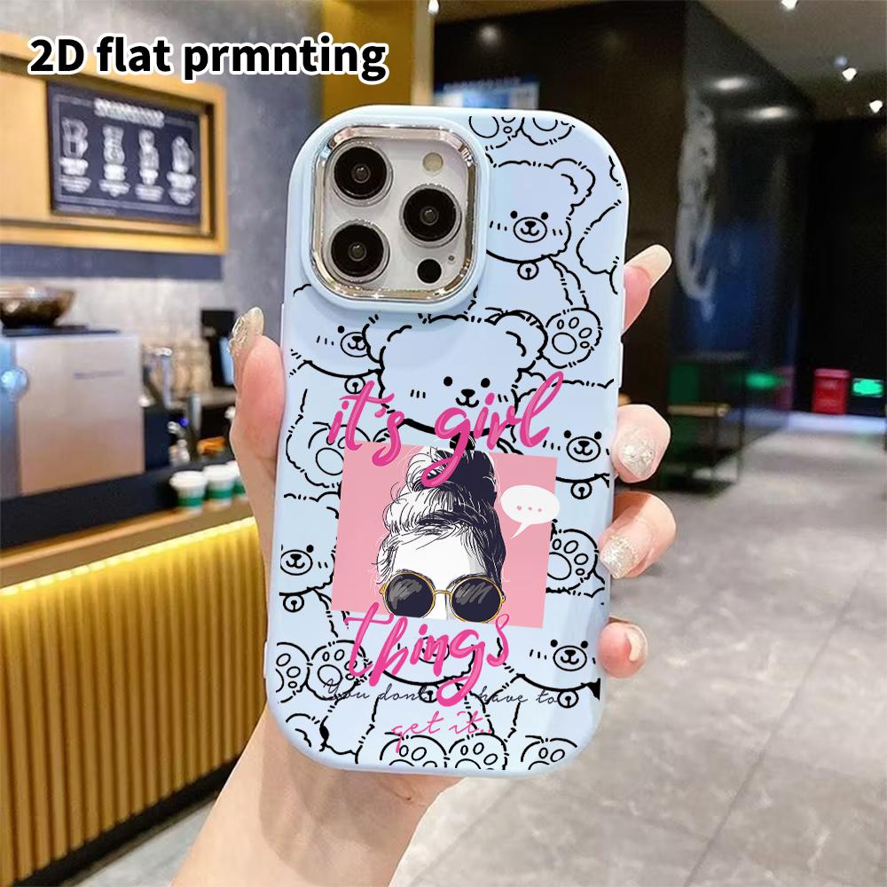 Phone Case: 2D Flat Design Suitable for iPhone 18 17 16 15 14 13 Pro Protective Case, Couple Style, Girl Theme, Christmas and Halloween Gifts