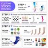 Nylon Compression Socks Knee High Breathable Support Socks for Nurses 6 PAIRS Sports Travel Custom Logo