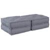 Modular Sofa Set 2 Pcs Grey 140 X 70 X 36 Cm Fabric