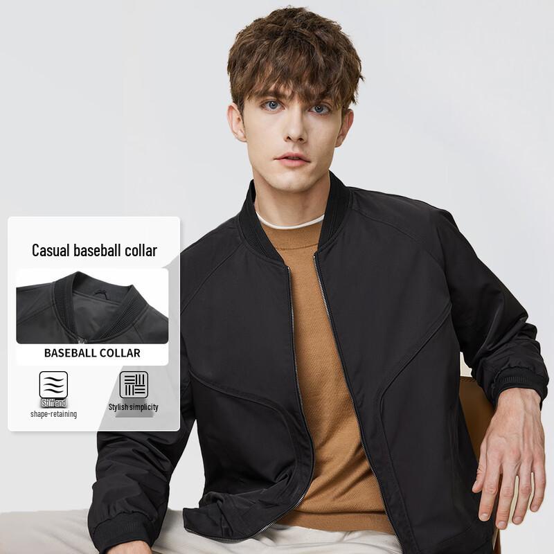 Hodo Men's Structured Baseball Collar Casual Jacket