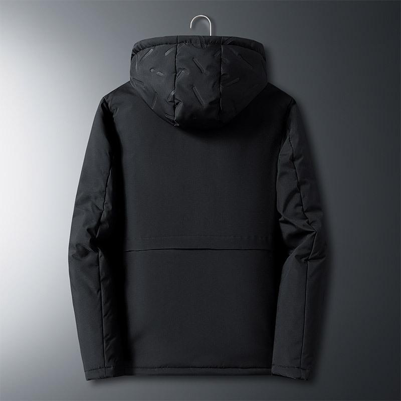 Big Size Men's Winter Lamb Coat with Thick Dad Hooded Middle-aged and Elderly Cotton-padded Coat