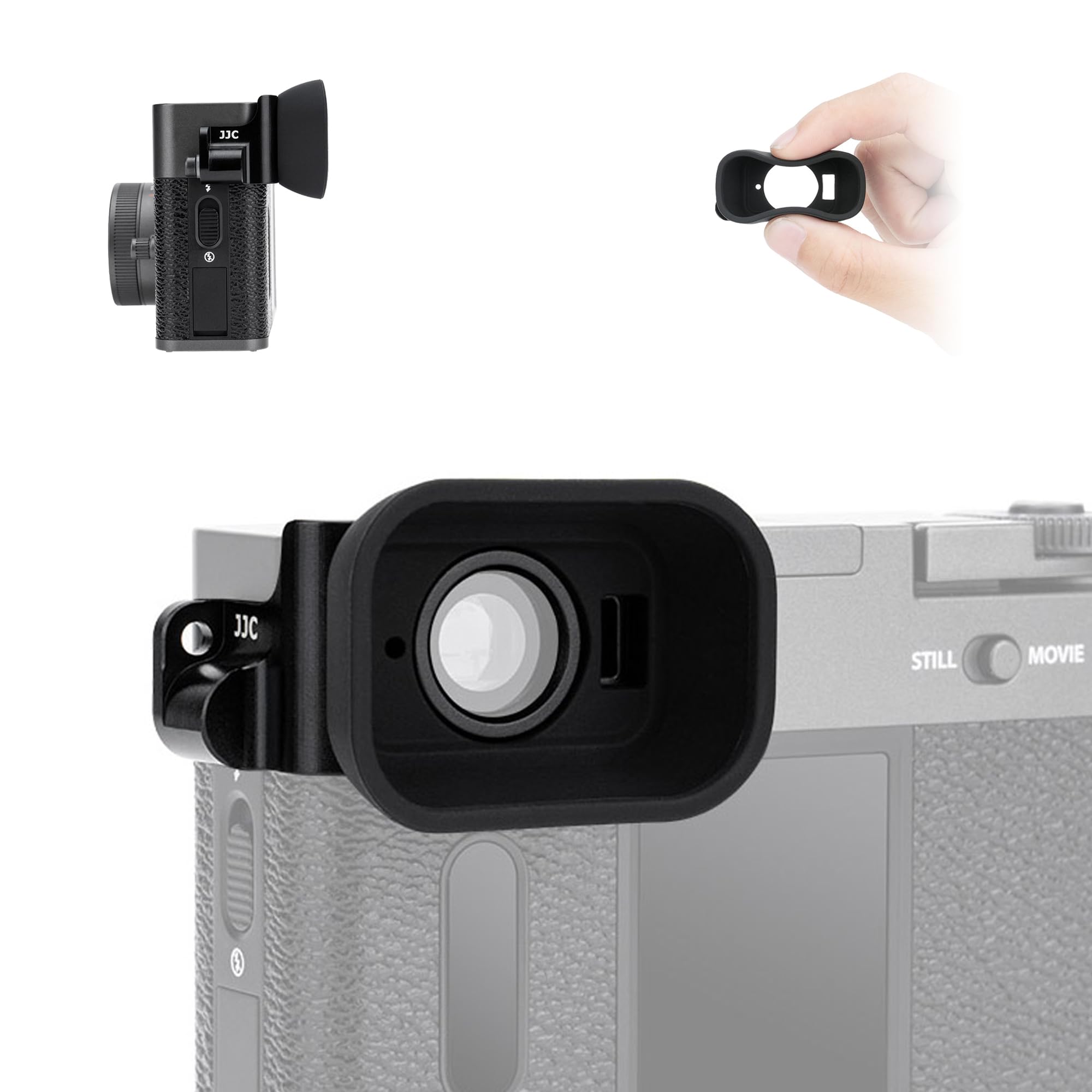 

JJC Fujifilm Extension Eyecup for Fujifilm Includes shoulder strap Prevents stray light and protects the Does not affect the sensor or X-half X-half