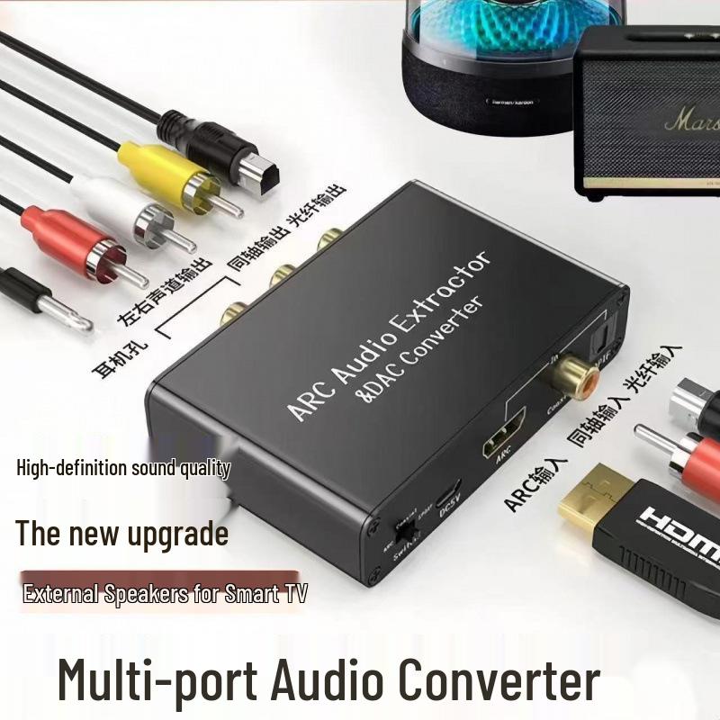 

ARC HDMI Audio Return and Volume Adjusting DAC Converter for TV.