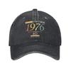 Gewaschene Baseballkappe Vintage 1976 50. Geburtstag Geschenk 50 Jahre Alt Sommer Hip Hop Hüte für Damen Herren Sonnenschutz Baseballkappen