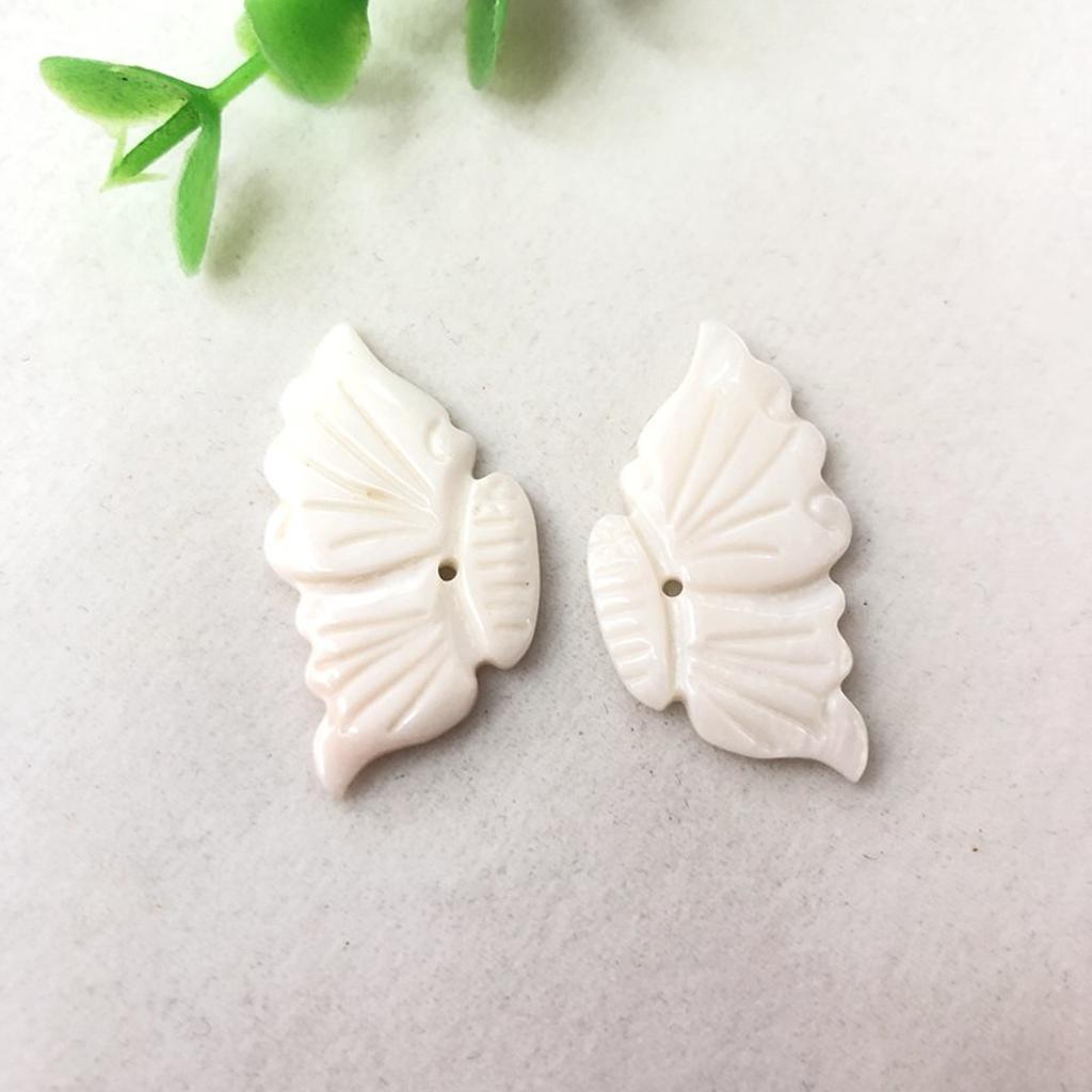 10Pcs, Natural Shell Loose Beads With Hole, Handmade Butterfly Shape Beads for Jewelry Making DIY Necklace Brooch Accessories