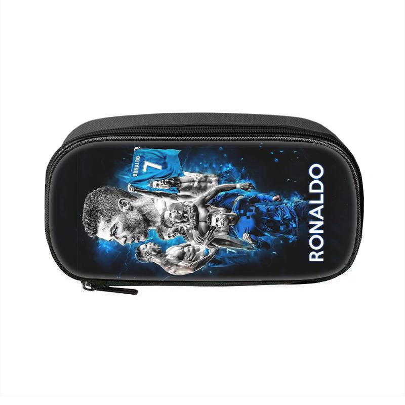 Astuccio con Motivo Ronaldo trousse da trucco CR Stella del Calcio Porta Penne Studente Grande Capacità Sportivo Cancelleria Scolastica Astuccio Portapenne con Zip