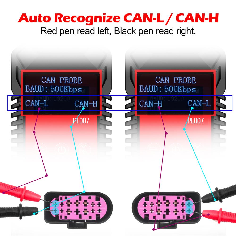 Digital CAN LIN BUS Tester Analyzer PWM Signal Detector with Wireless Receiver