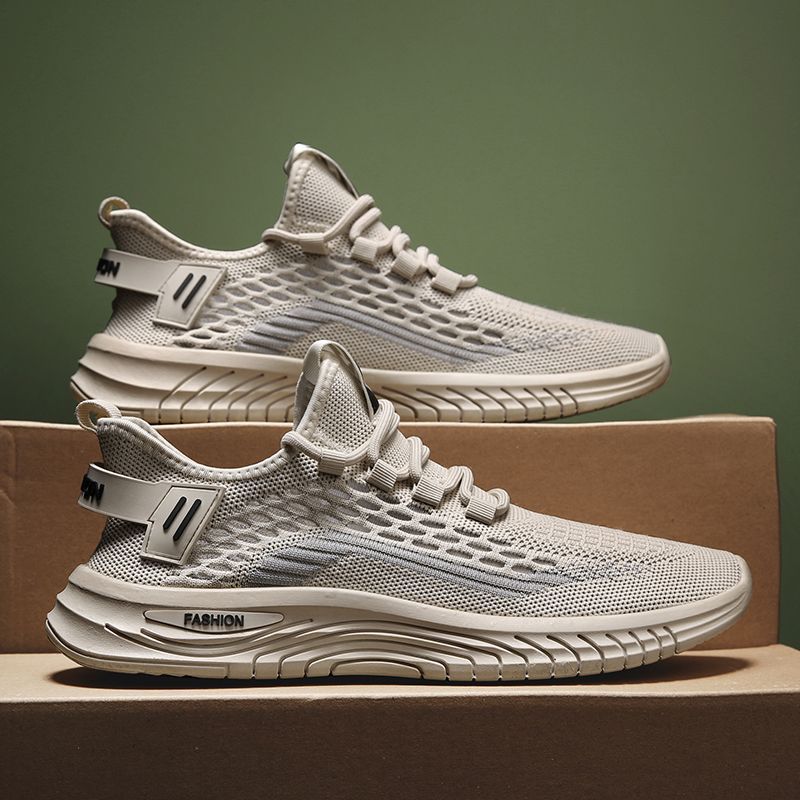 

Мужская обувь летняя дышащая тонкая сетка вязаная муха мужская повседневная обувь мужская мягкая подошва папа черные кроссовки мужские 44